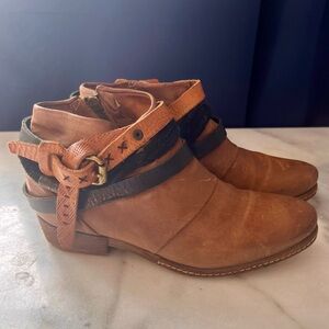 A.S.98 Brown and Black Ankle Boots